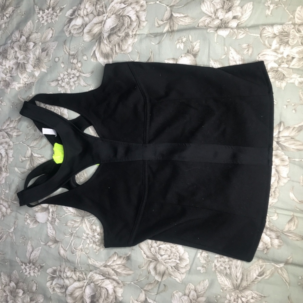 H&M Black and Neon Crop Top